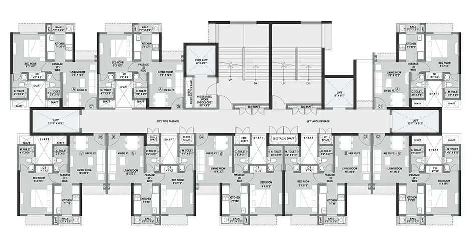 Ajmera Lake Town Floor Plans